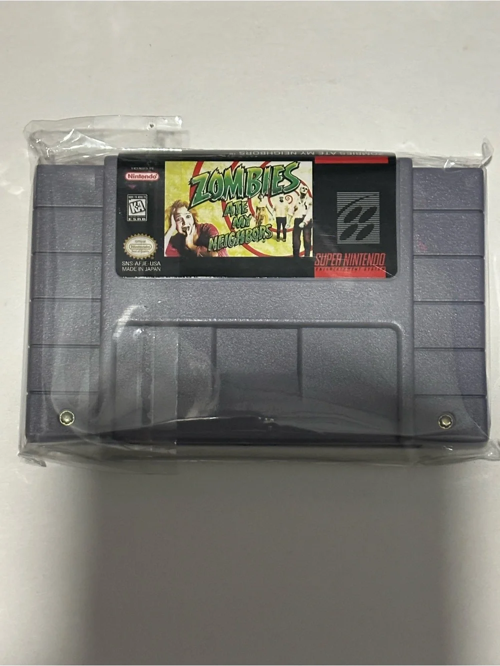 Super Nintendo Cartridge - Zombies Ate My Neighbors (Gray)